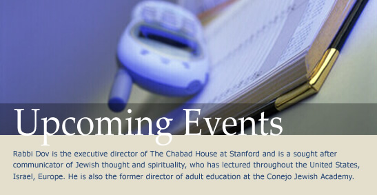 Upcoming Events with Rabbi Dov Greenberg